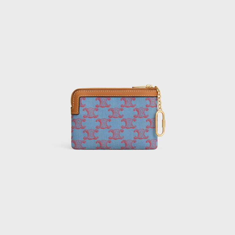 Coin Purse IN TEXTILE WITH TRIOMPHE ALL OVER 3
