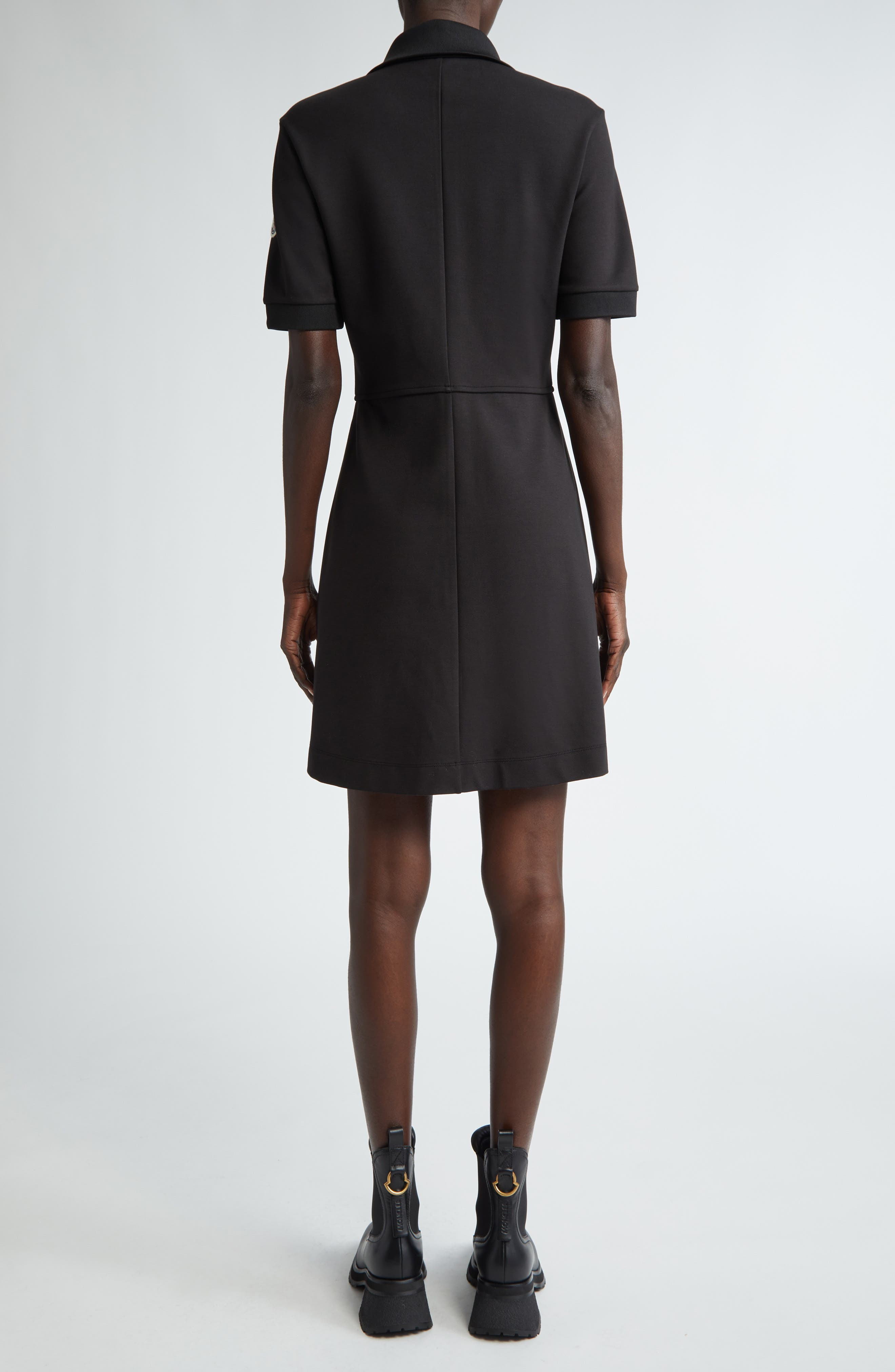 Zip Front Piqué Knit Polo Dress - 2