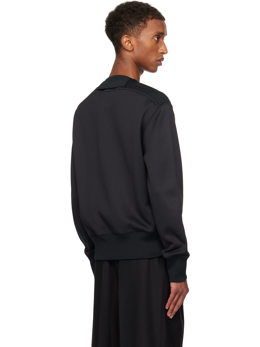 Black Satin Sweatshirt - 3