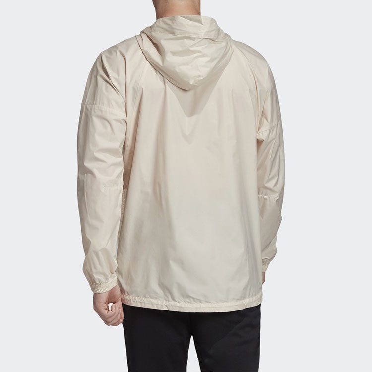 adidas WND M Casual Sports hooded Woven Jacket Beige DX9290