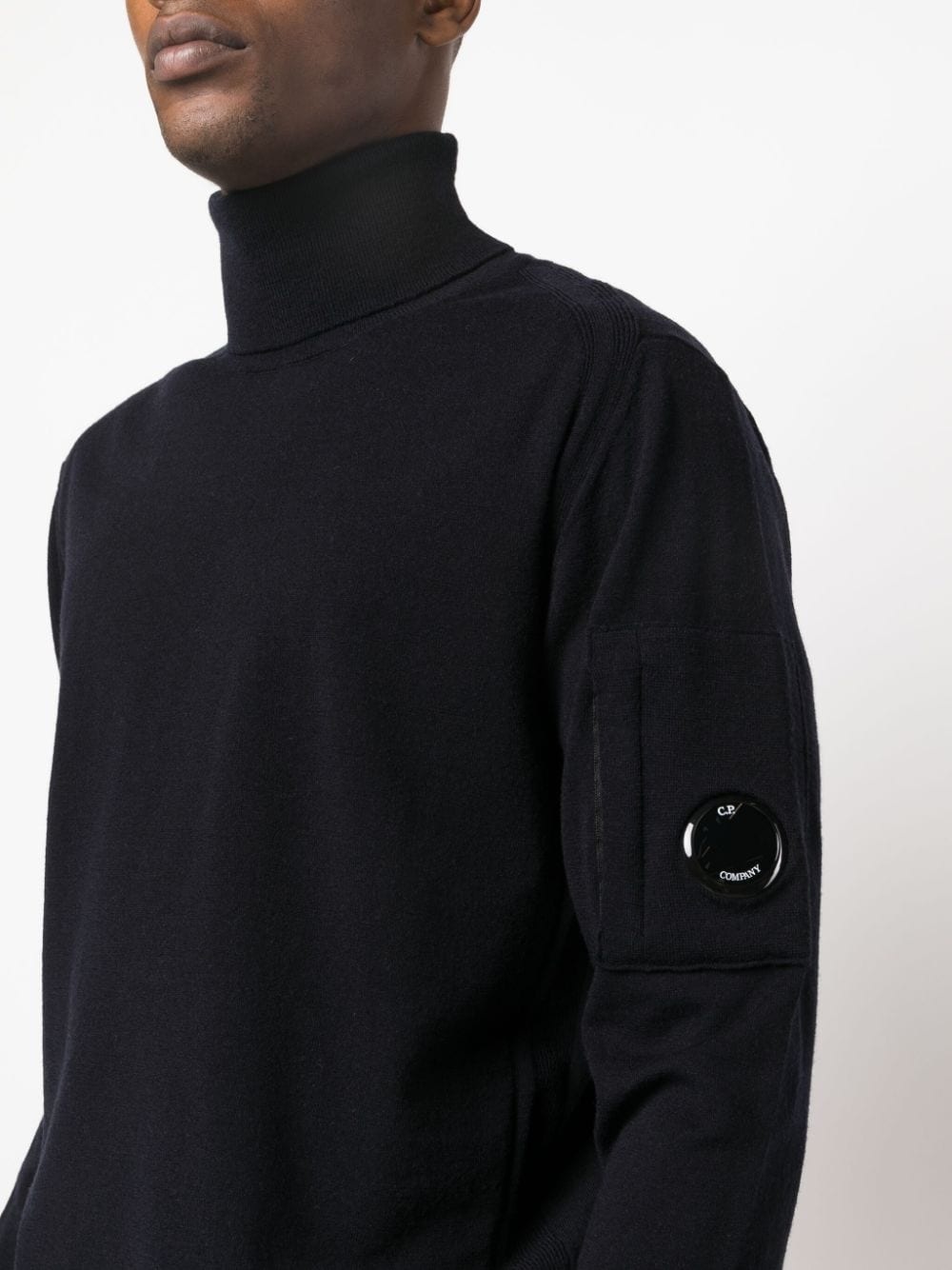 Lens-detail roll-neck jumper - 5