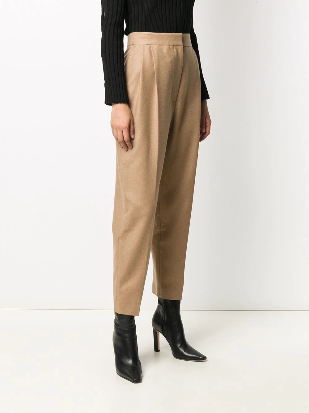 high-waisted tapered trousers - 3