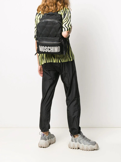 Moschino quilted logo backpack outlook