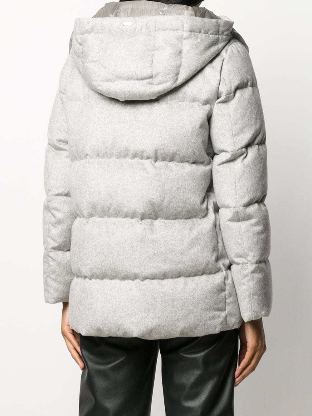 hooded zip-up puffer jacket - 4