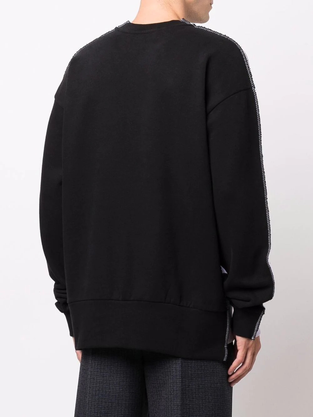 multi-panel long-sleeve sweatshirt - 4