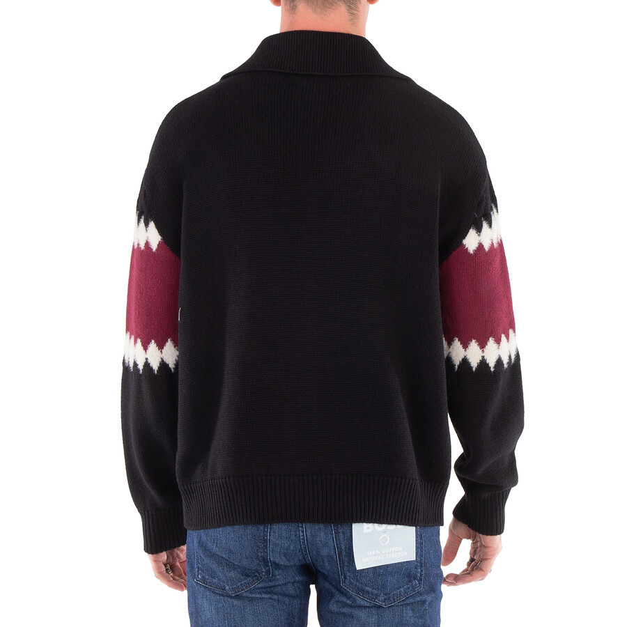 GCDS Logo Argyle Polo Sweater - 4
