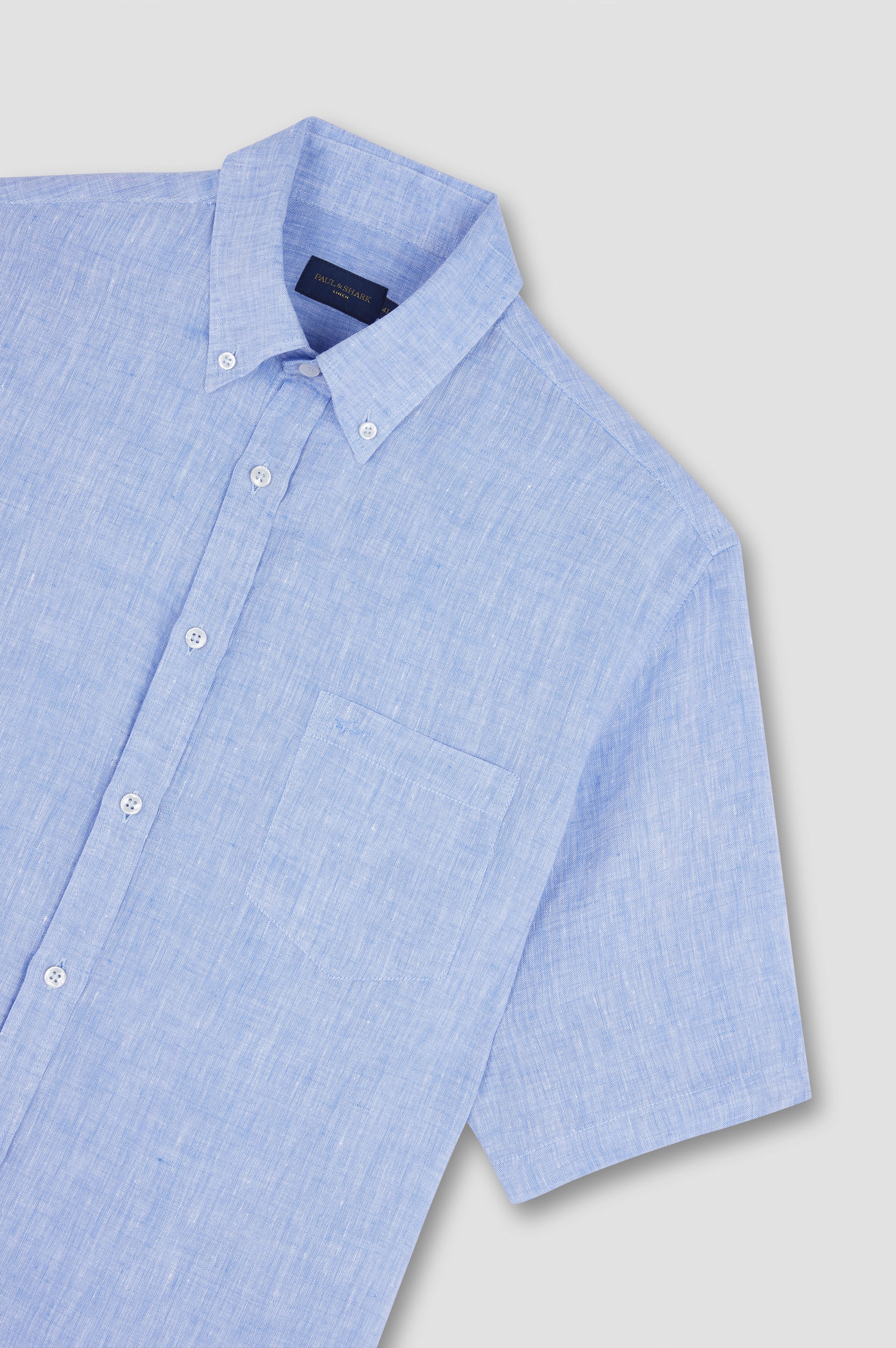 SHORT-SLEEVED LINEN SHIRT - 5
