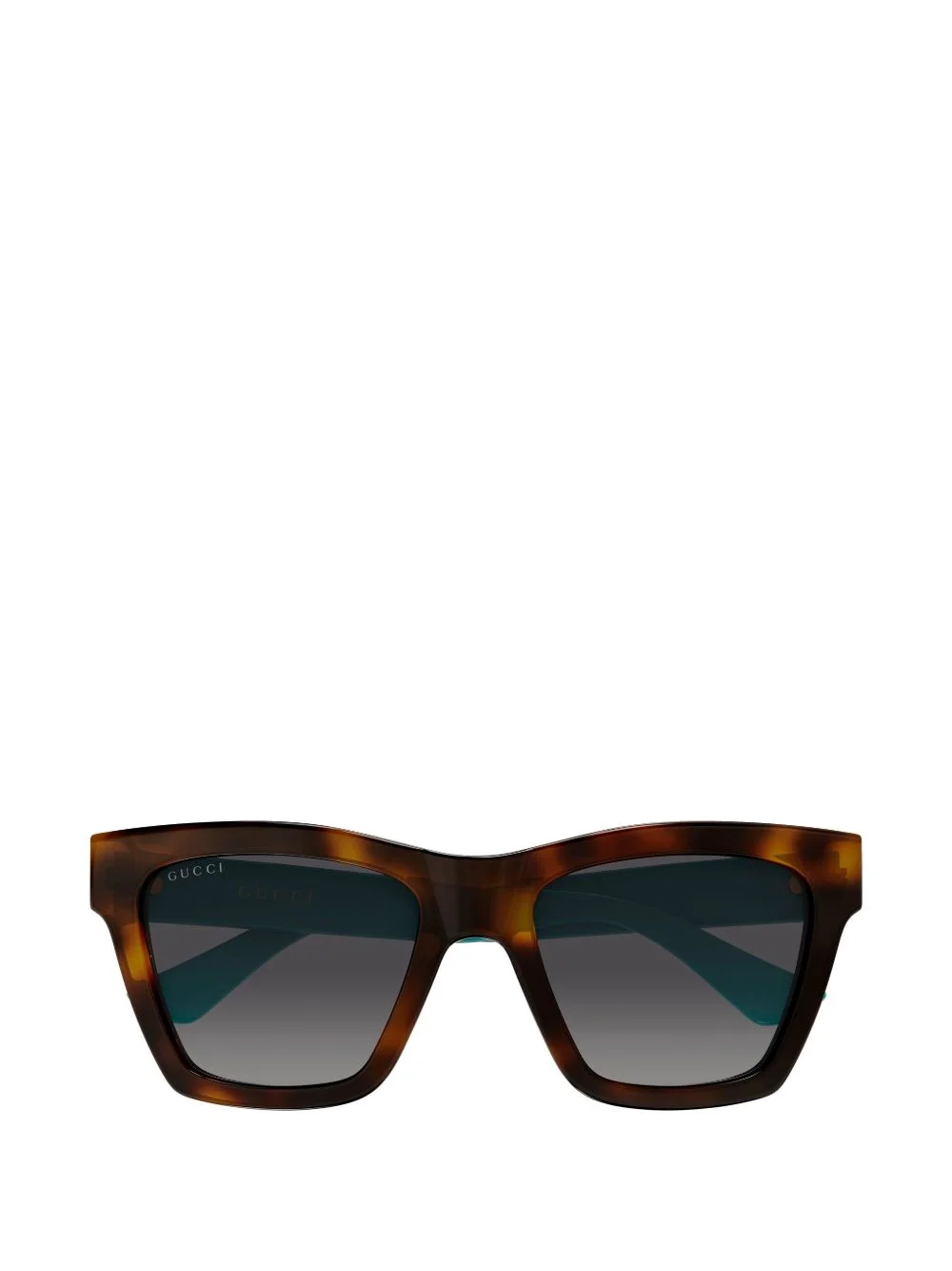 tortoiseshell-effect square-frame sunglasses - 1