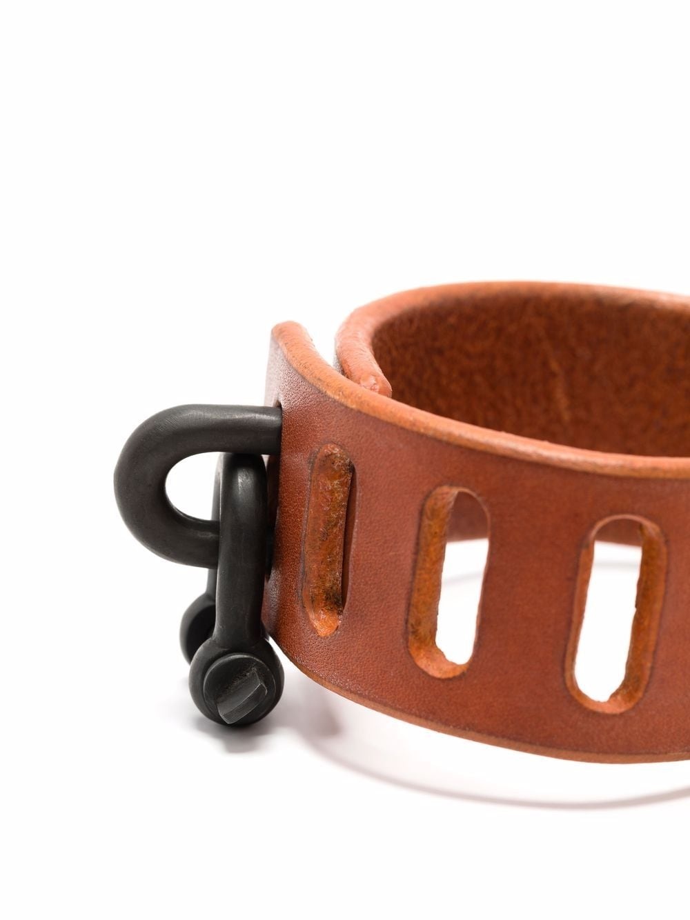 Parts of Four Restraint-charm leather bracelet | REVERSIBLE