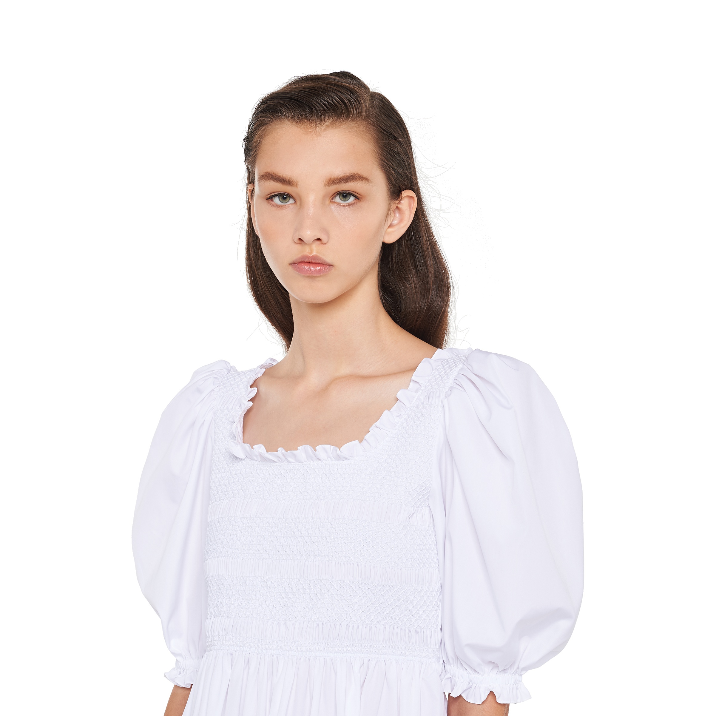 Embroidered poplin dress - 5