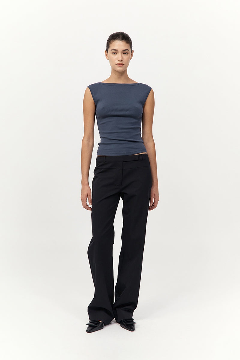 90s Splice Panelled Pants - Black / Black - 2