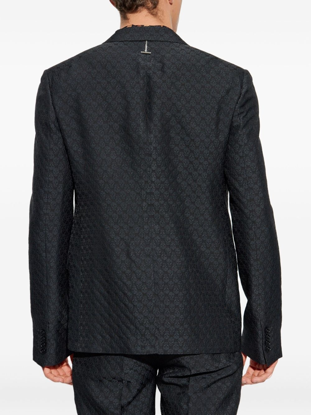 skull-print two-button blazer - 4