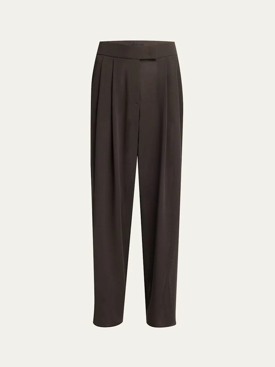 Pleated Layered Gauze Trousers - 1