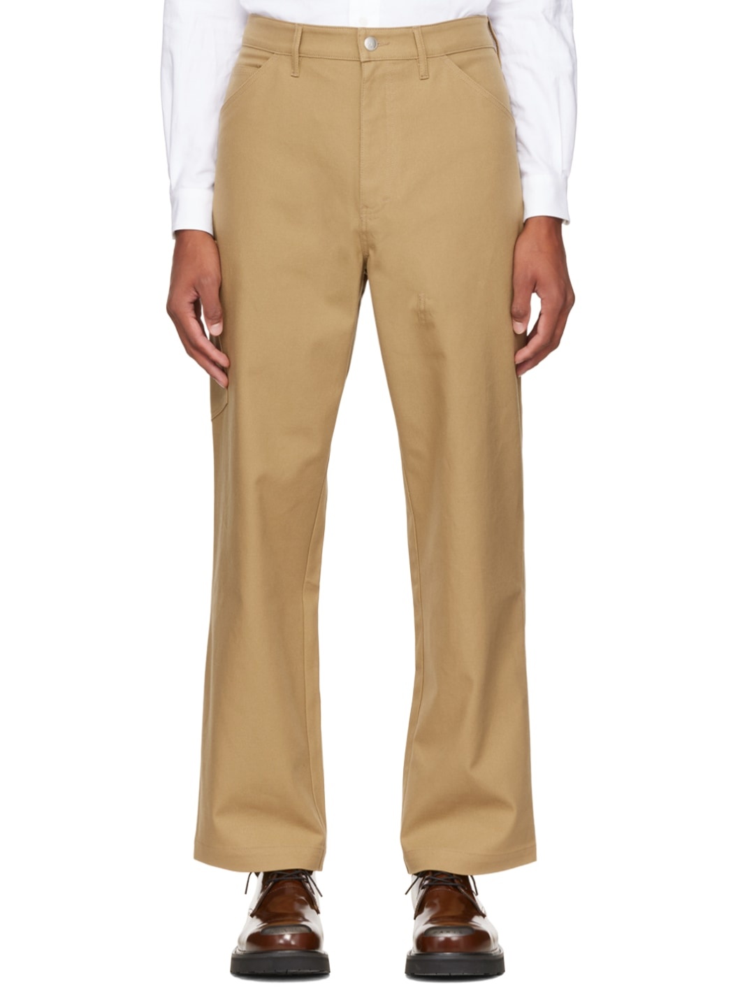 Beige Kenzo Paris Straight Trousers - 1