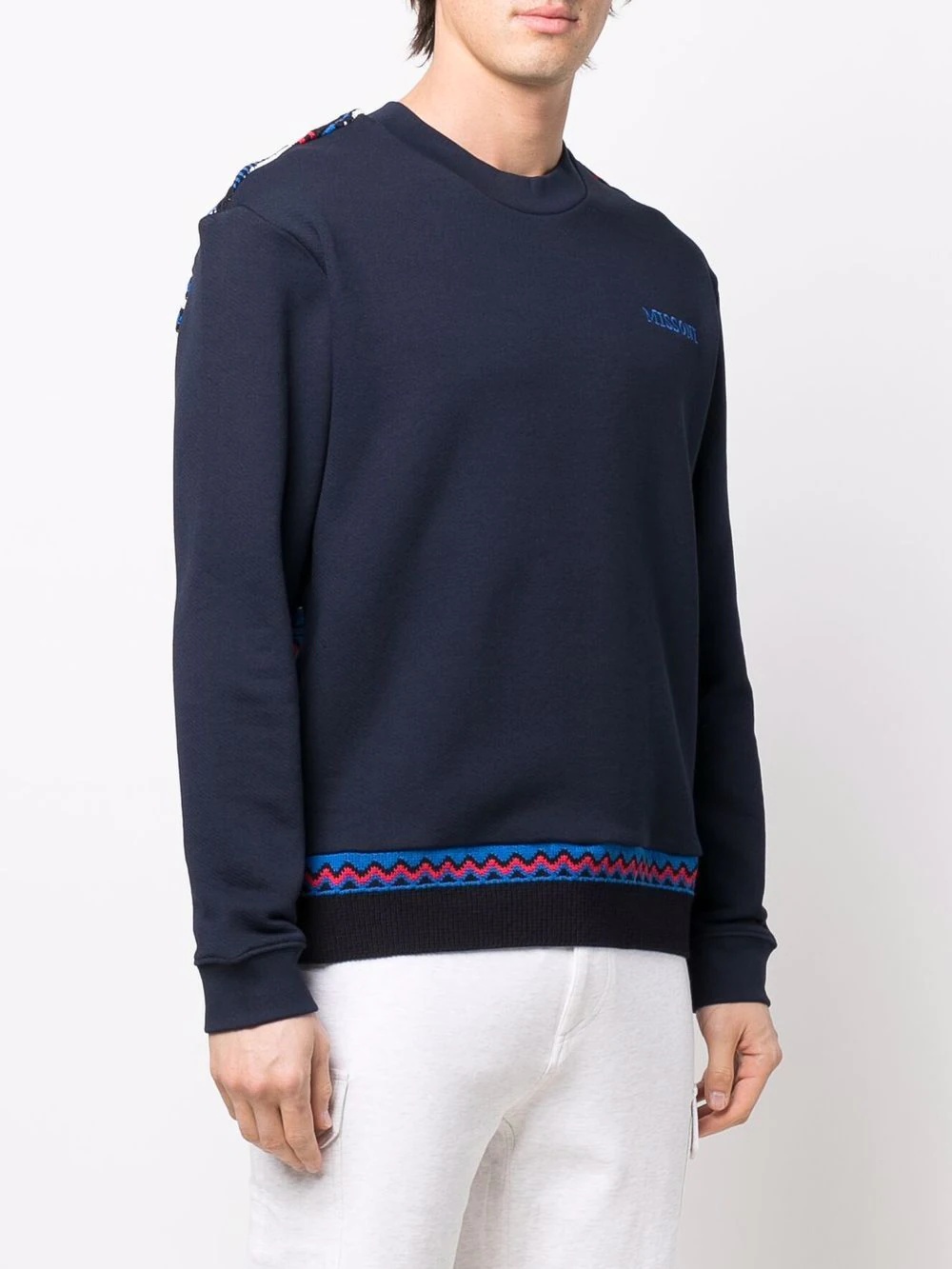 zig-zag detail logo sweatshirt - 4