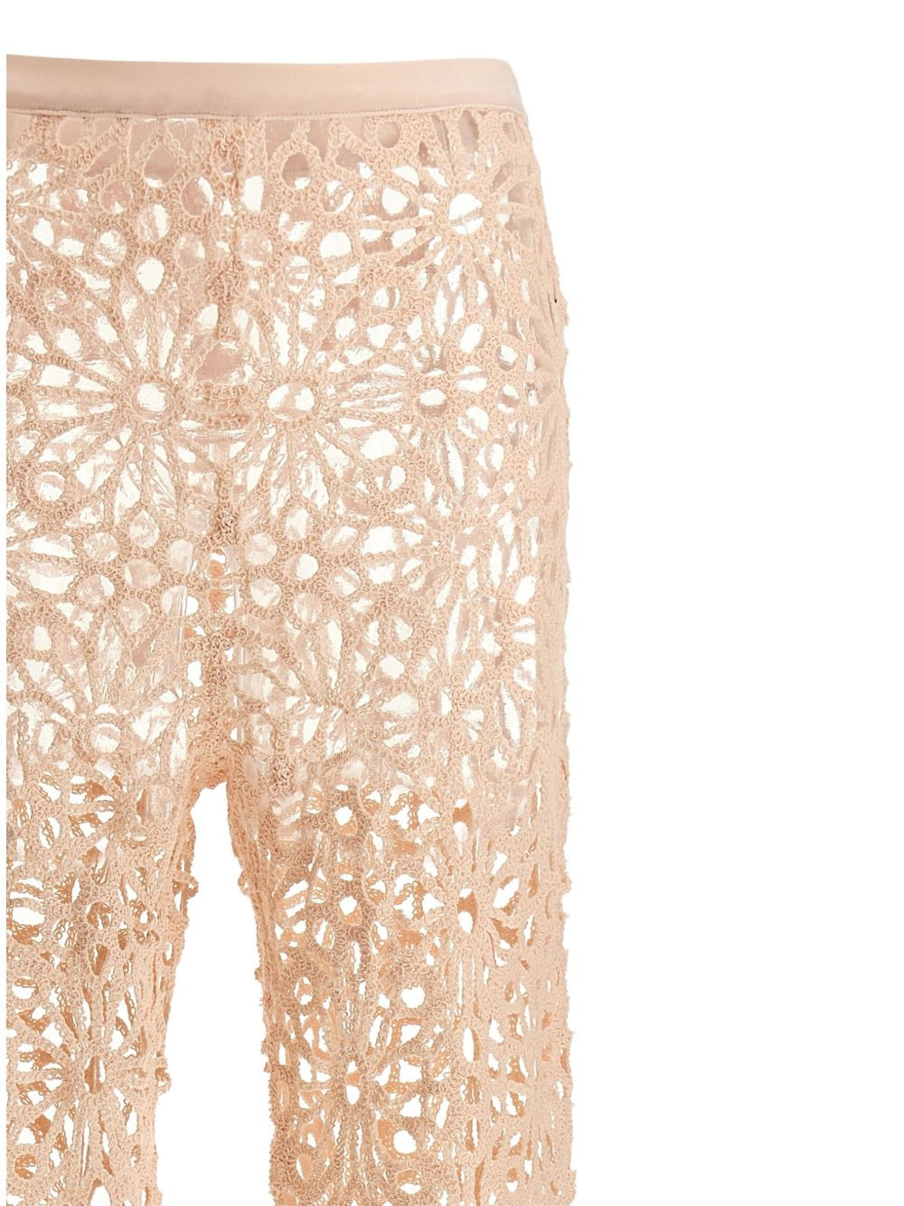 floral-croochet trousers - 4