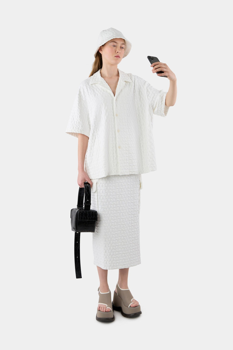 SUNNEI SHORT SLEEVE SHIRT / white outlook