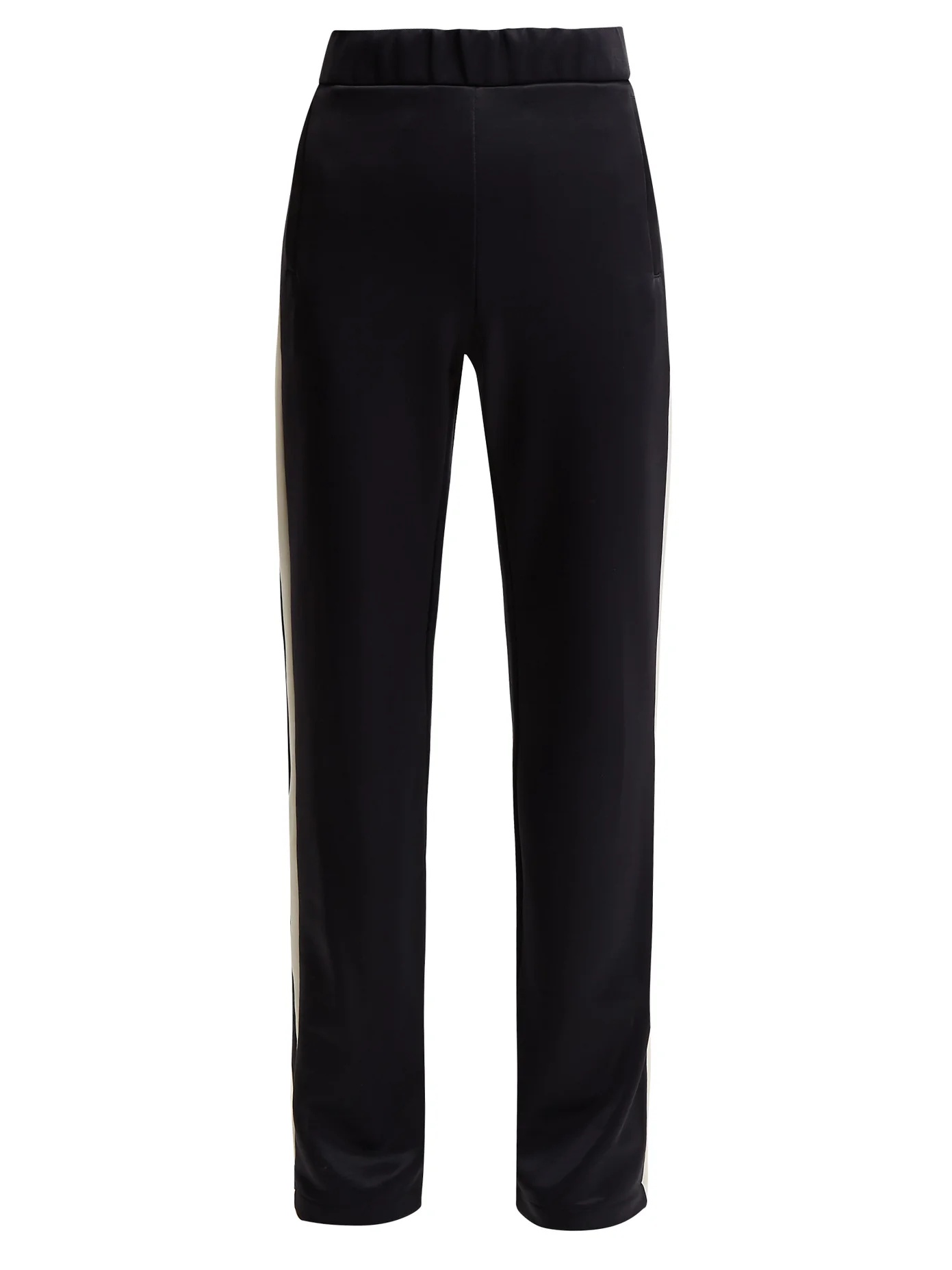 Side-stripe jersey track pants - 1