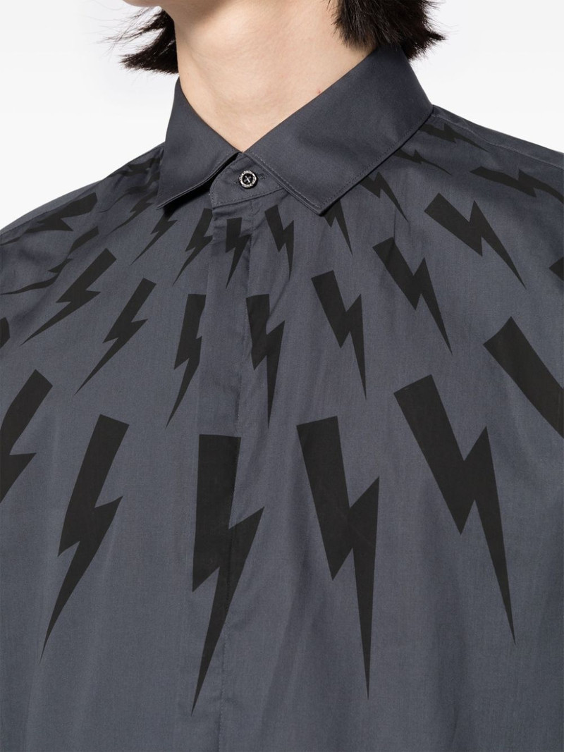 Thunderbolt-print cotton shirt 5
