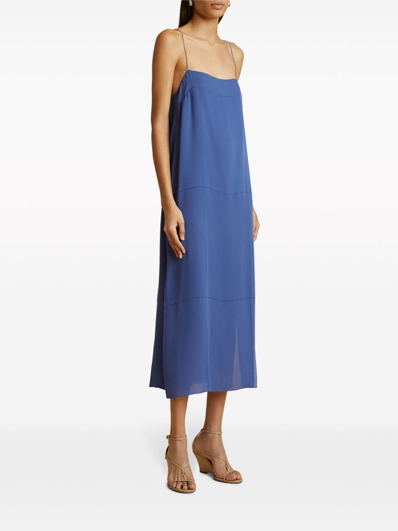 KHAITE Sicily silk midi dress outlook