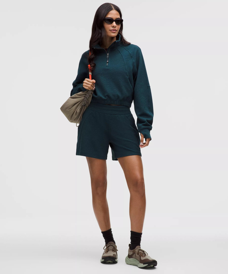 lululemon Scuba Cropped Funnel-Neck Half Zip *Waffle outlook