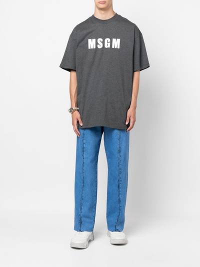 MSGM logo-print short-sleeved T-shirt outlook