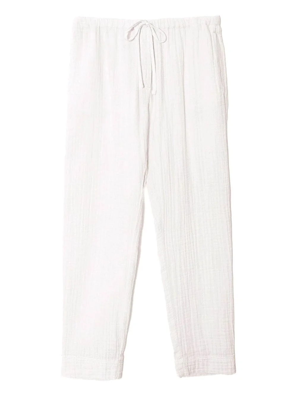 drawstring textured trousers - 1