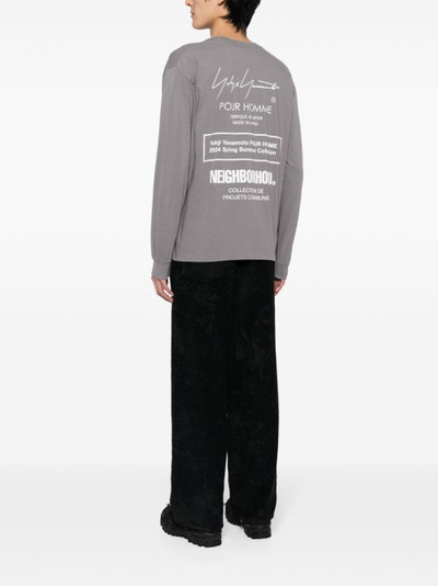 Yohji Yamamoto x NEIGHBORHOOD logo-print cotton T-shirt outlook