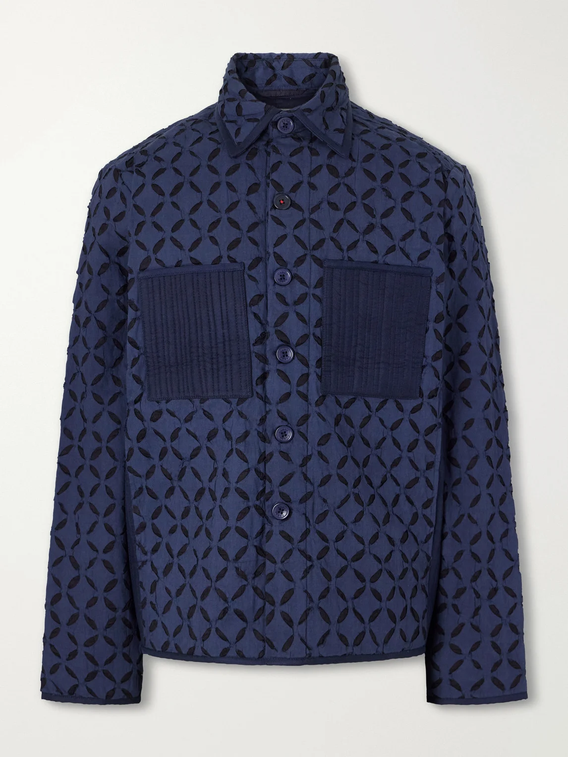 Wynton Cut-Out Padded Textured-Cotton Blouson Jacket - 1