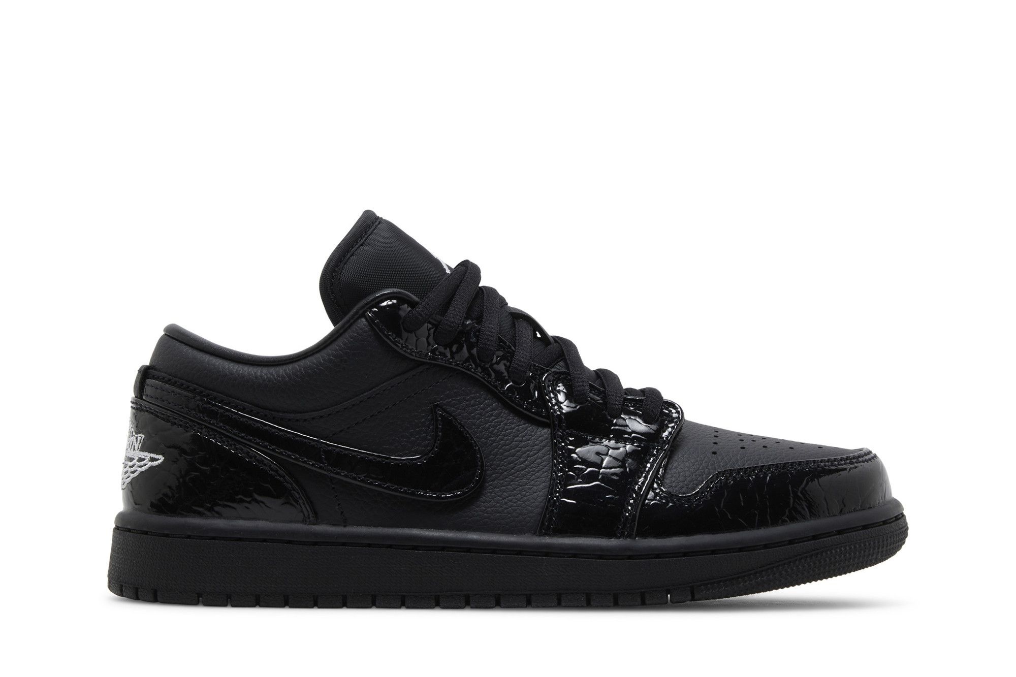 Wmns Air Jordan 1 Low SE 'Black Croc' - 1