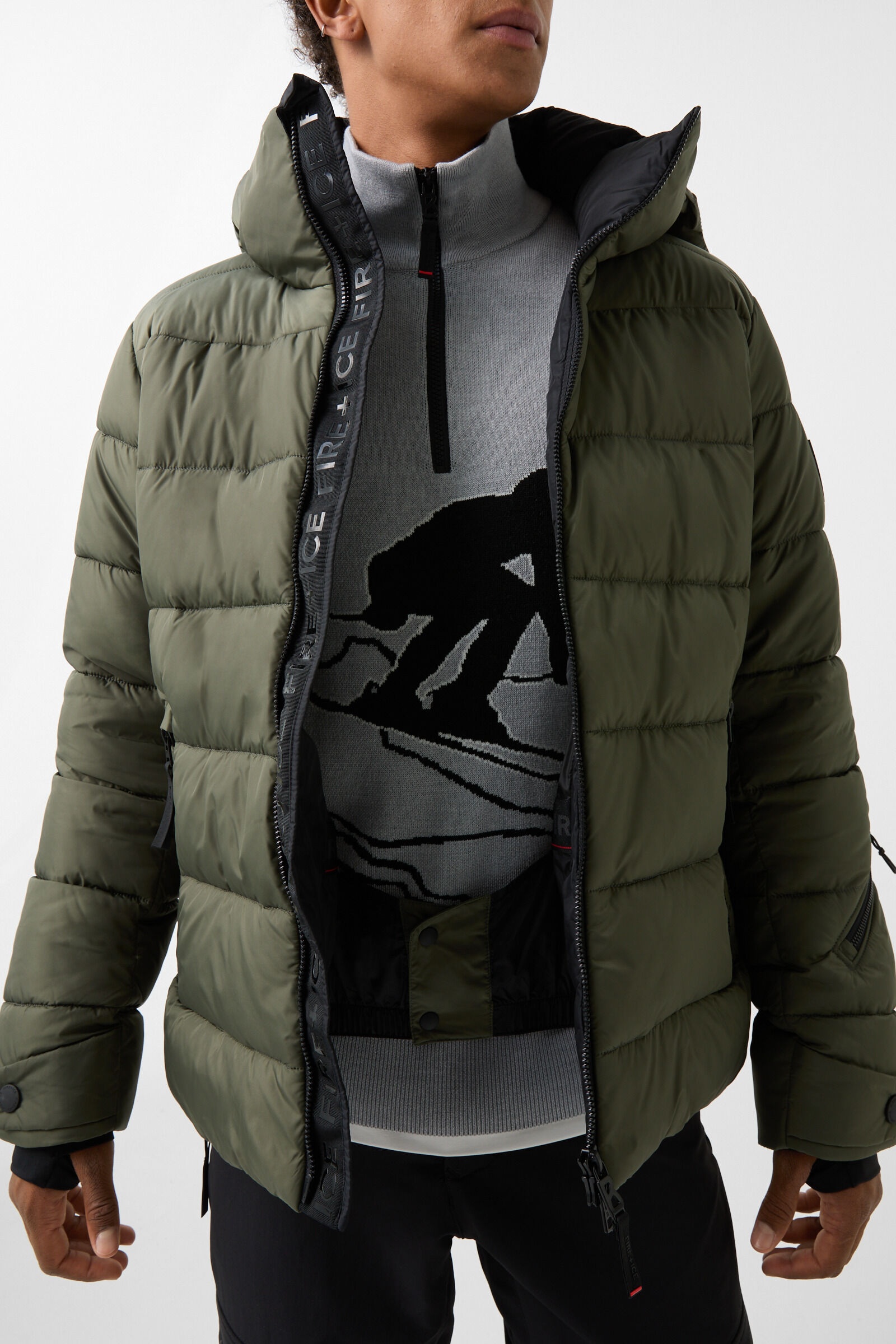 Luka Ski jacket in Olive green - 8