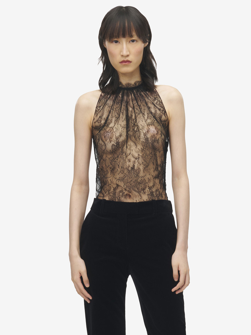 Alexander McQueen Floral Lace Sleeveless Top outlook