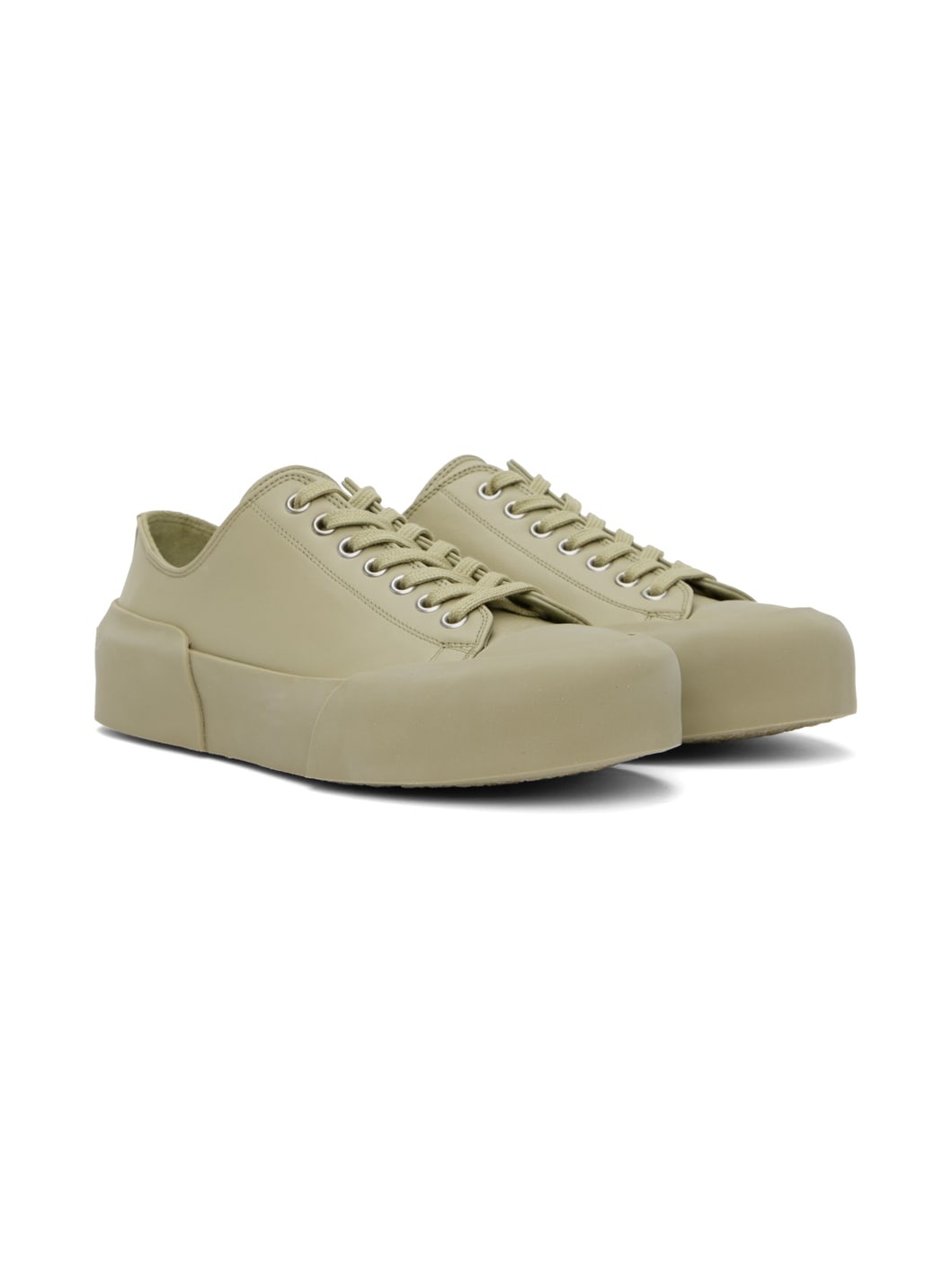 Green Low-Top Sneakers - 4