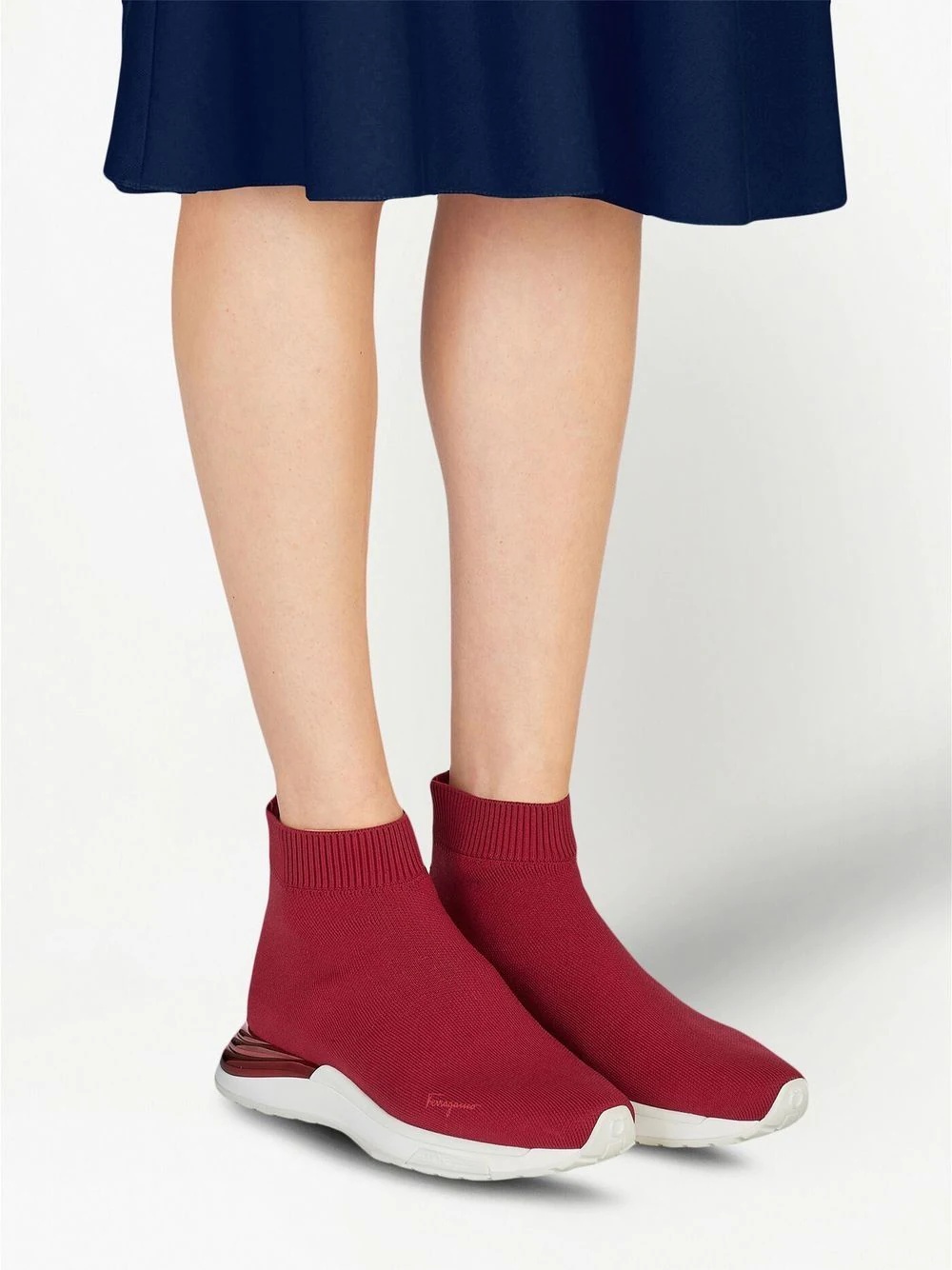 logo-print sock sneakers - 5