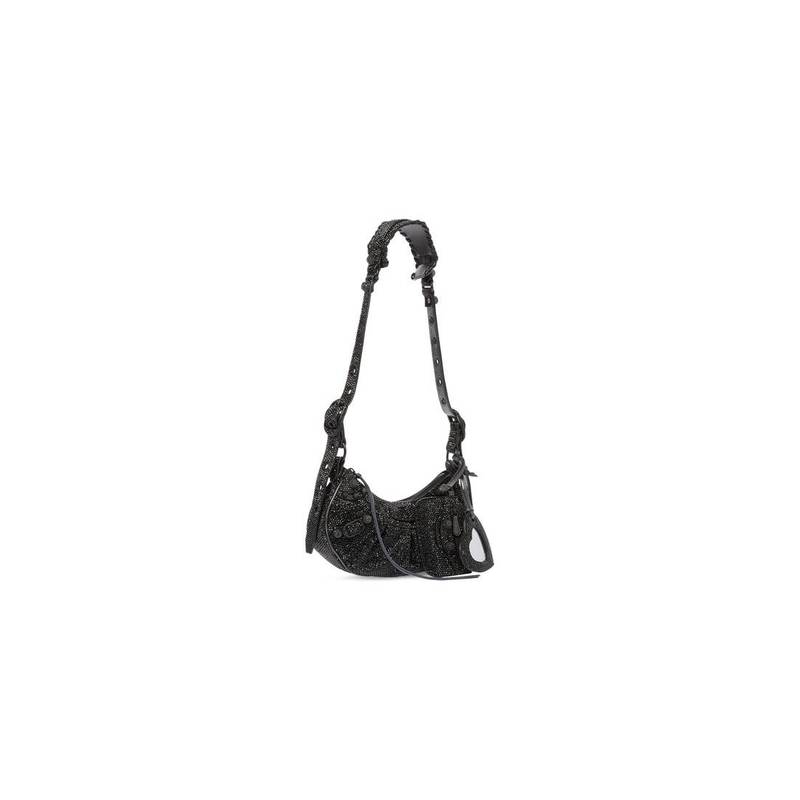 BALENCIAGA le cagole xs shoulder bag with rhinestones outlook