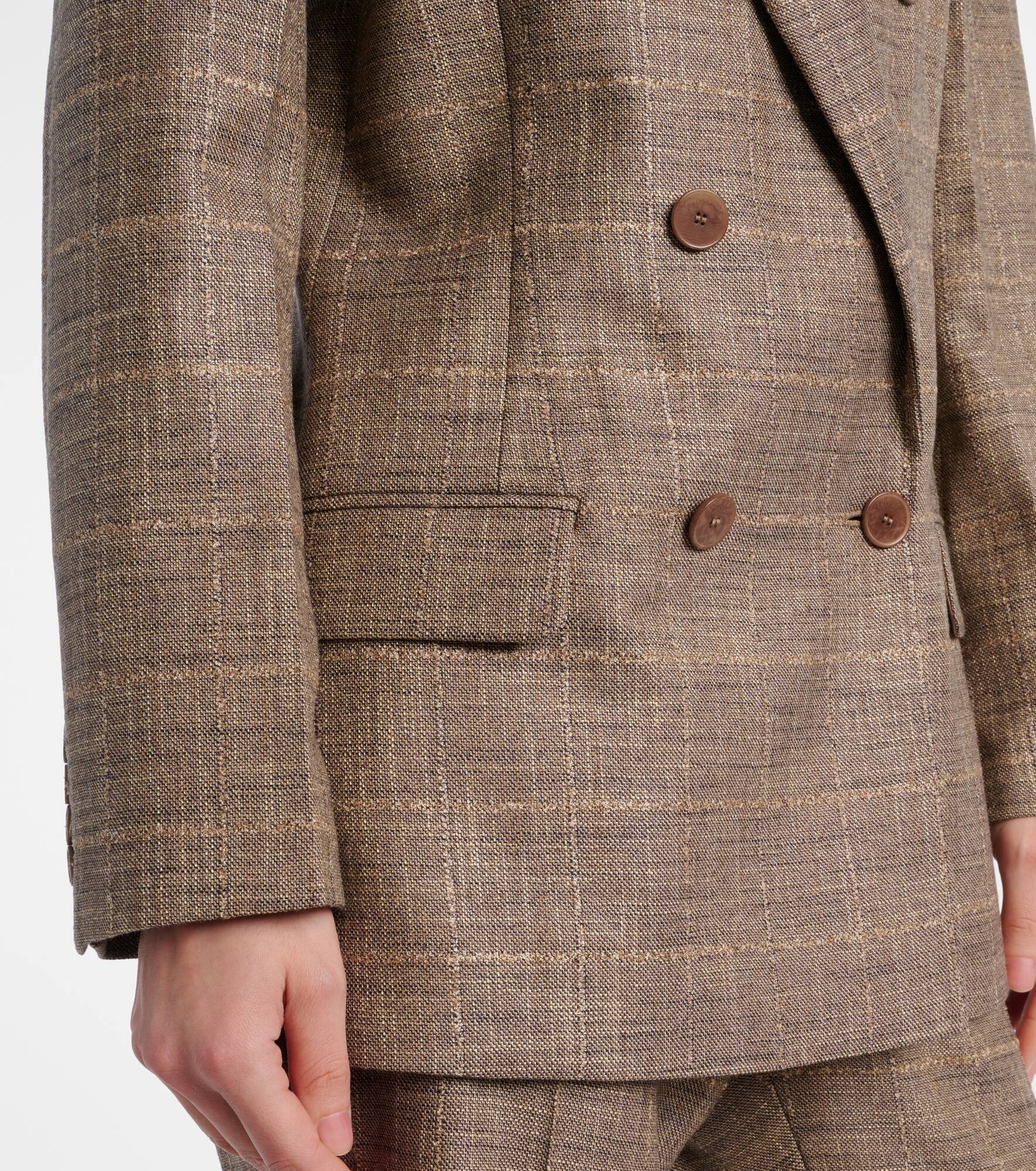 Castel checked wool-blend blazer - 5