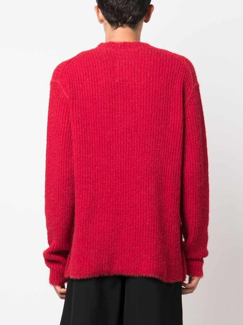 ribbed brushed-effect jumper 4