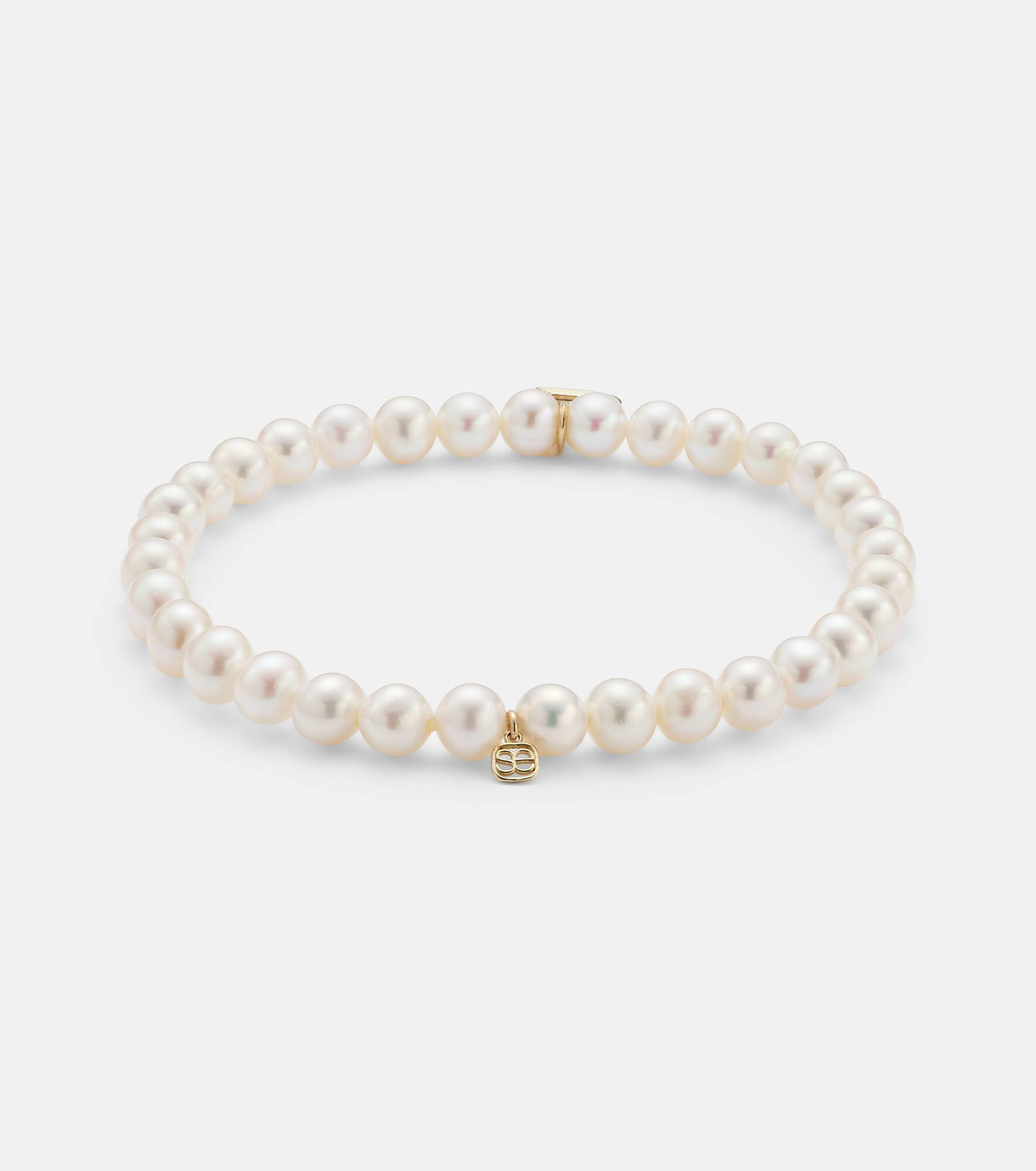Fluted Heart 14kt gold charm bracelet - 4