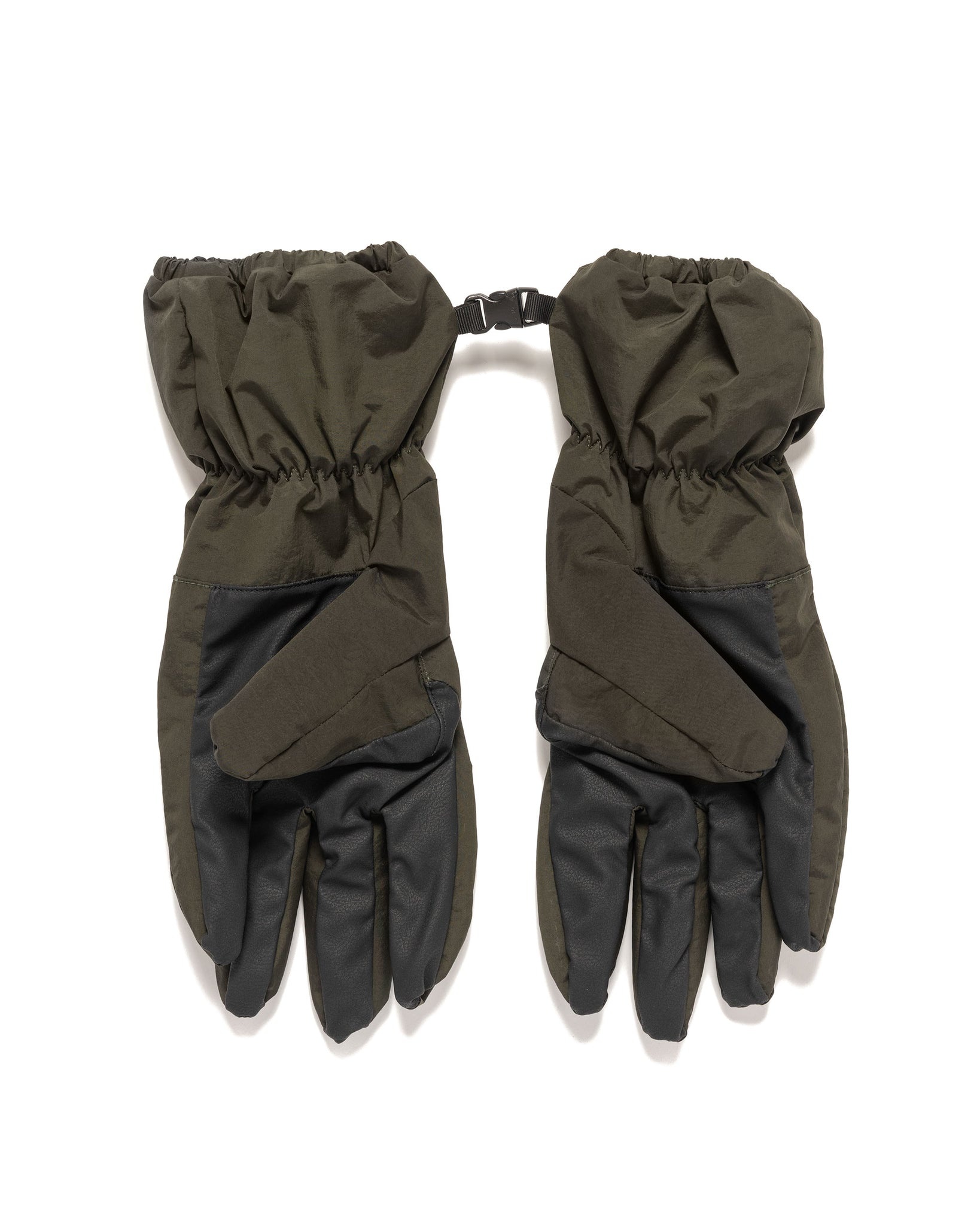 Nylon Metal Gloves In Econyl Regenerated Nylon Olive - 2
