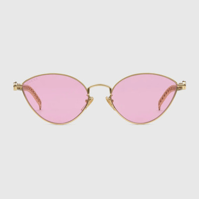 GUCCI Cat eye sunglasses with heart shaped charms outlook