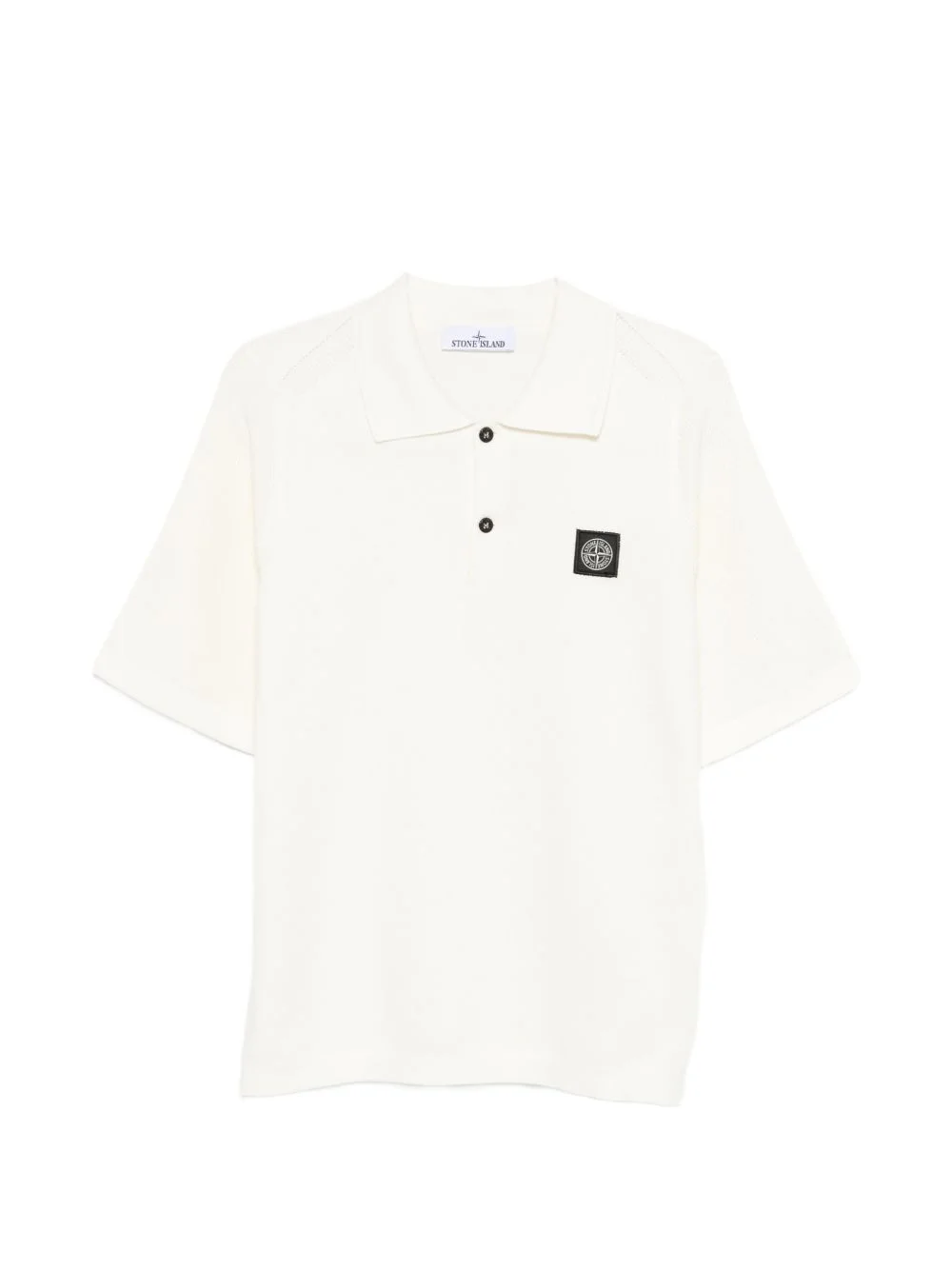 logo-patch polo shirt - 1