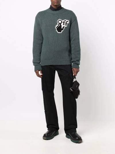 Off-White logo-intarsia jumper outlook