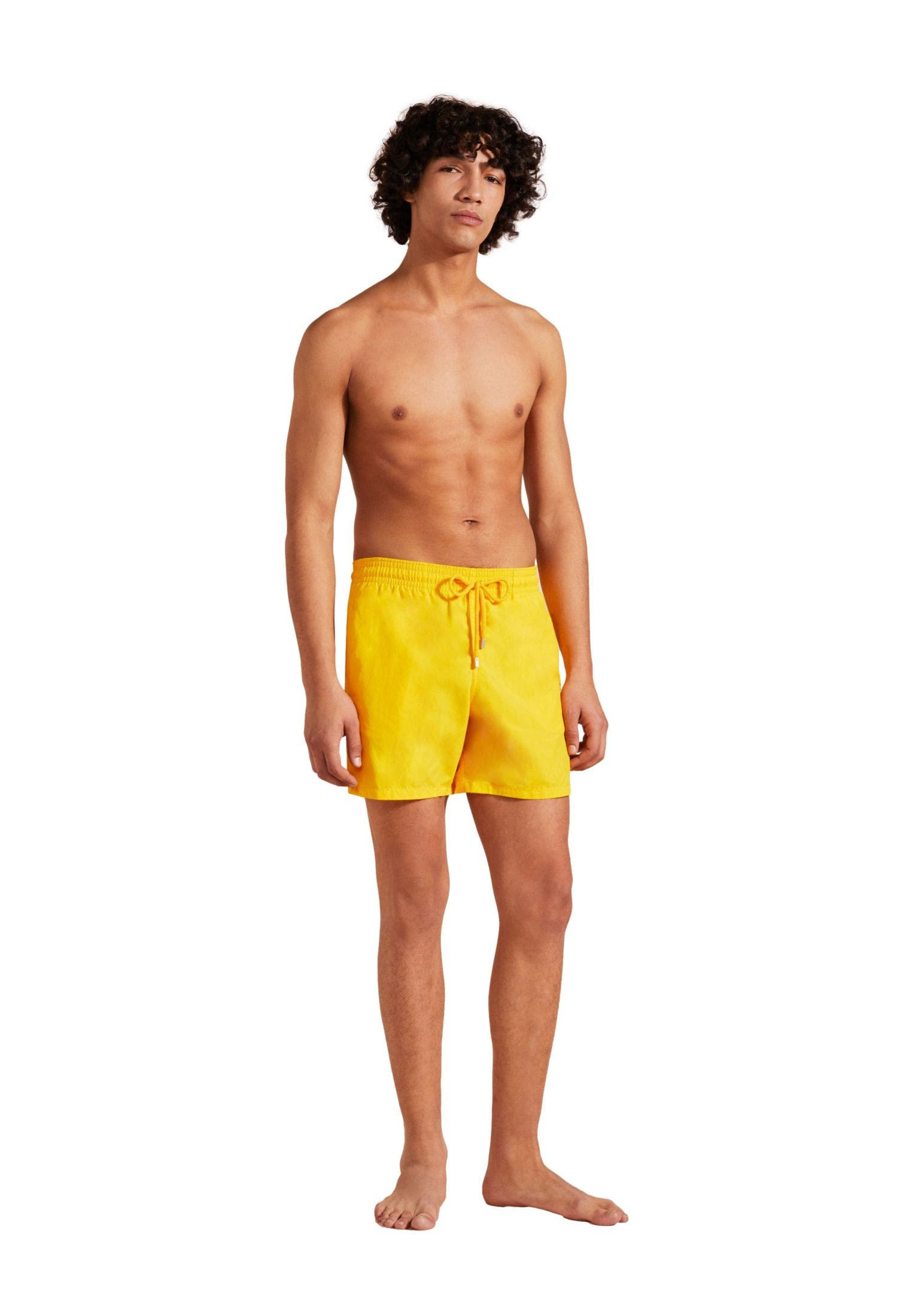 Vilebrequin Men's Solid Recycled Polyamide Swim Shorts in Maïs at Nordstrom - 5