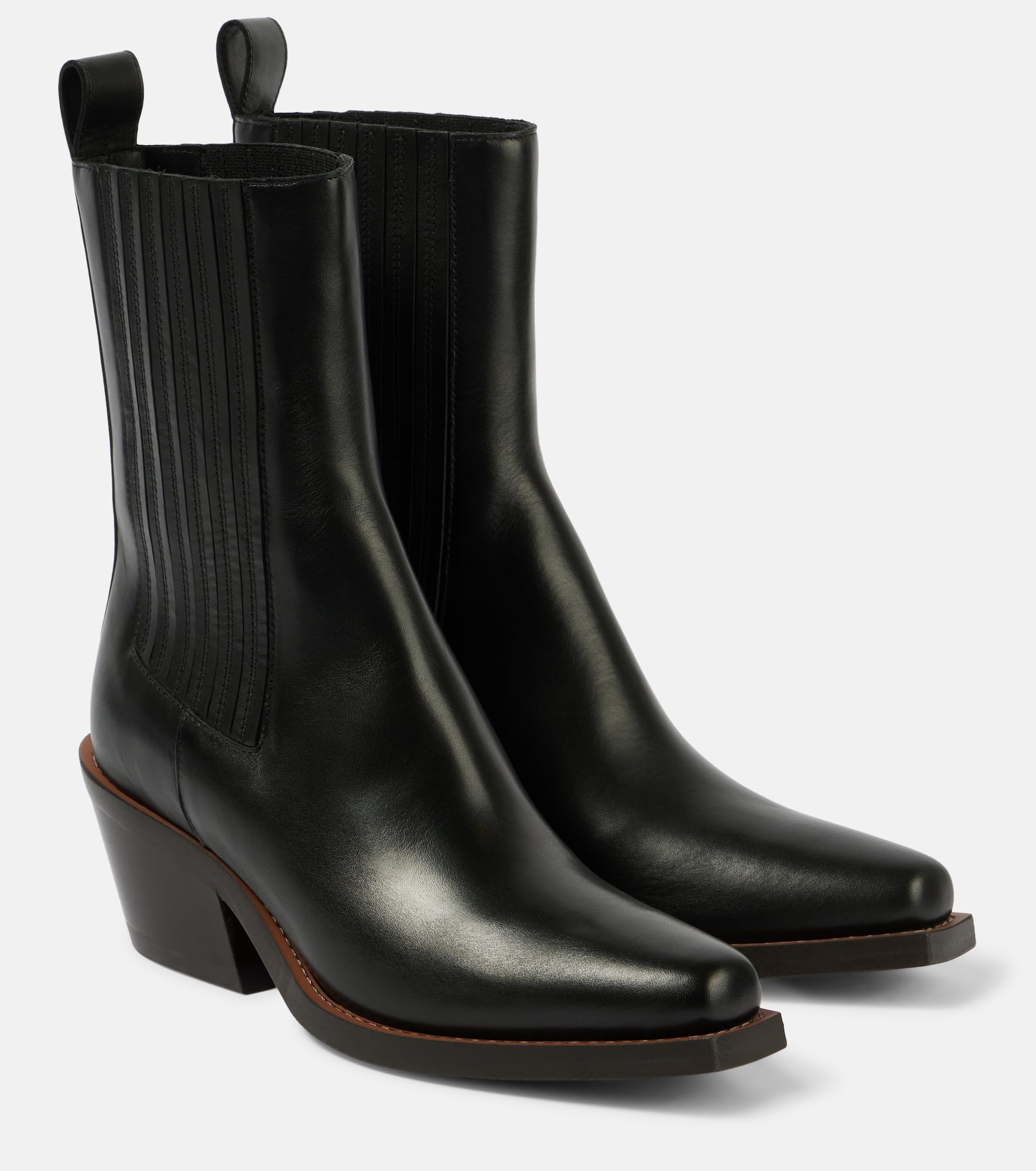 Western Touch leather Chelsea boots - 1