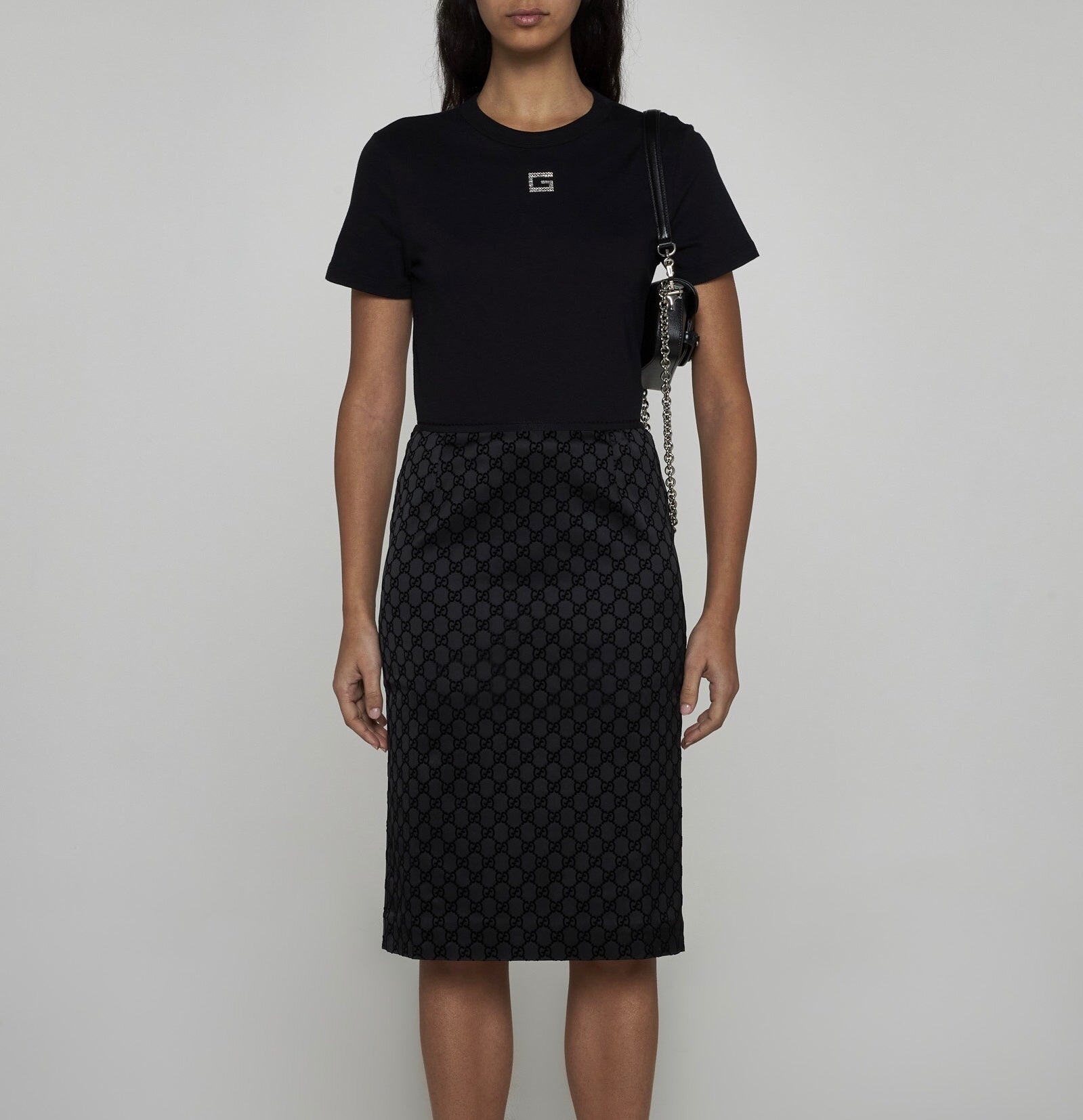 Gucci Crystal G Cotton Jersey T Shirt - 4