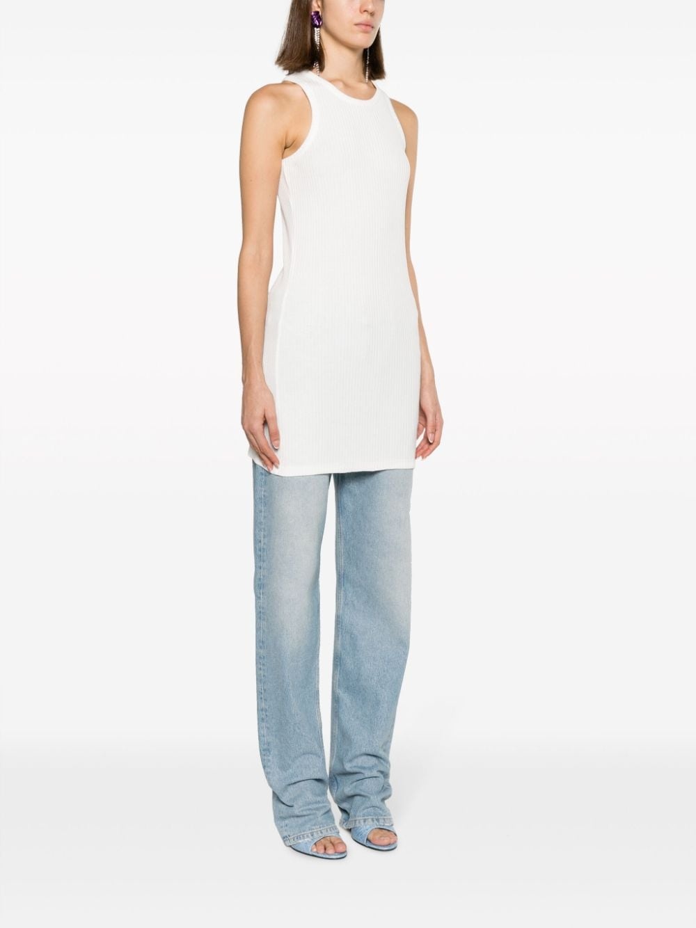 ribbed cotton tank top - 3