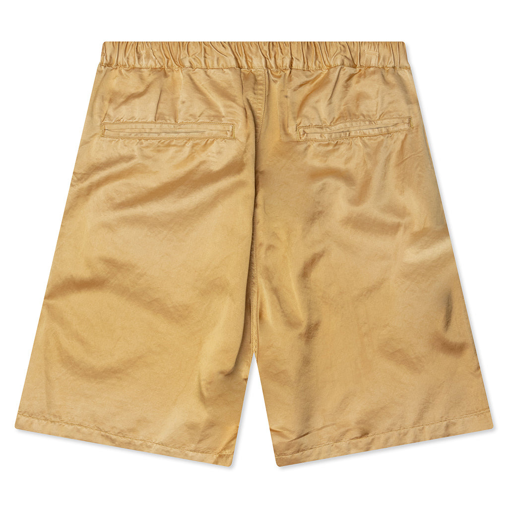 AGED SATIN SHORTS - YELLOW - 2