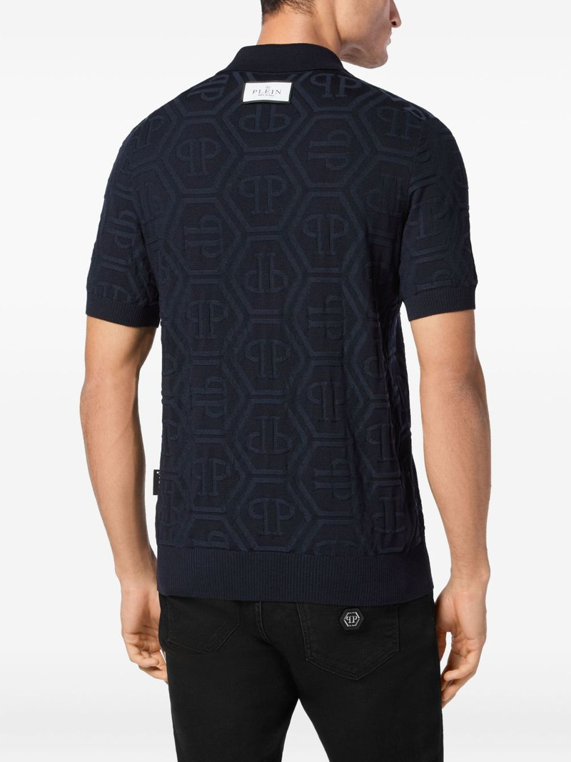 monogram-jacquard polo shirt 4