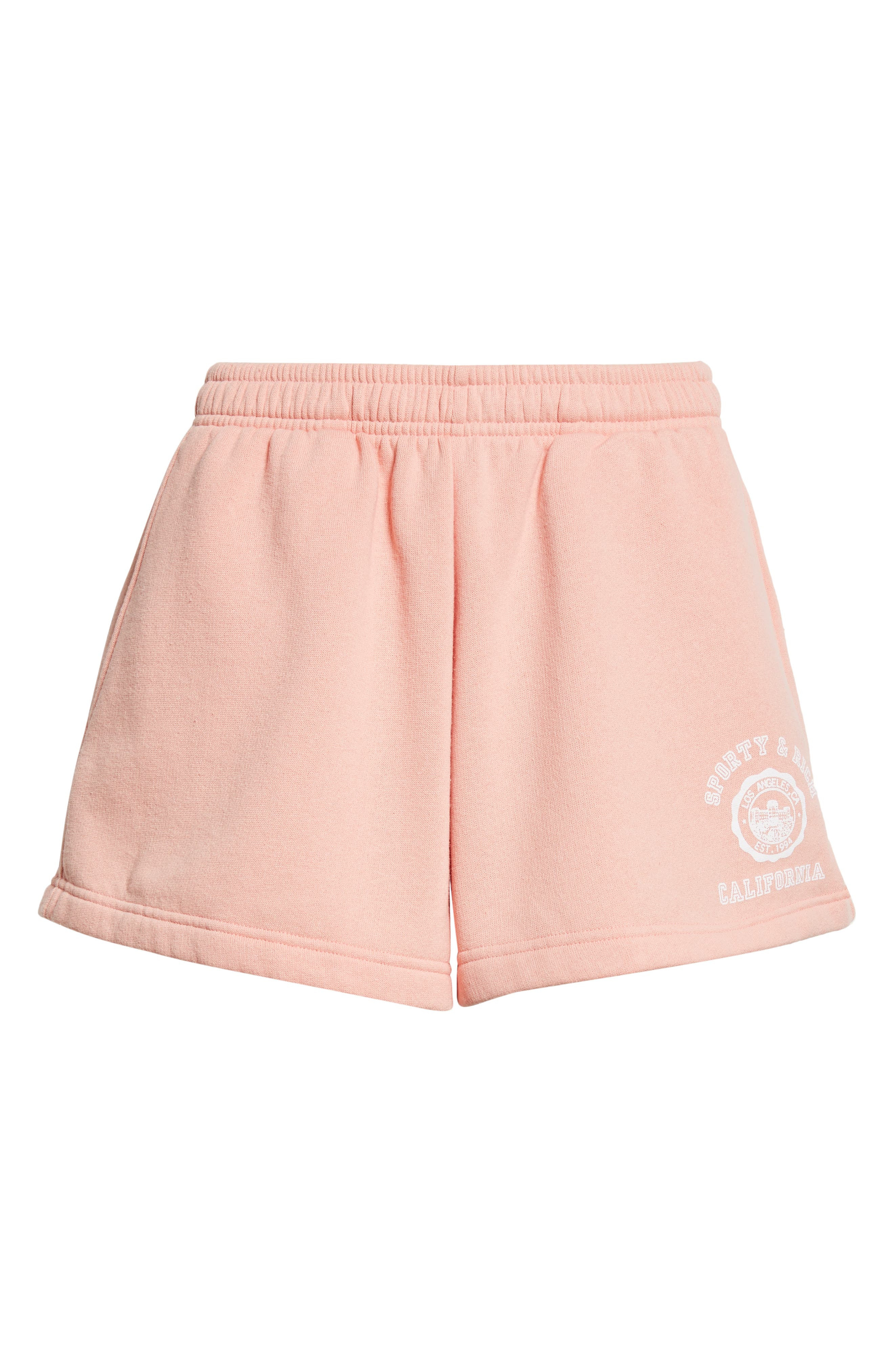 Sporty & Rich California Emblem Disco Graphic Shorts in Carnation at Nordstrom - 6