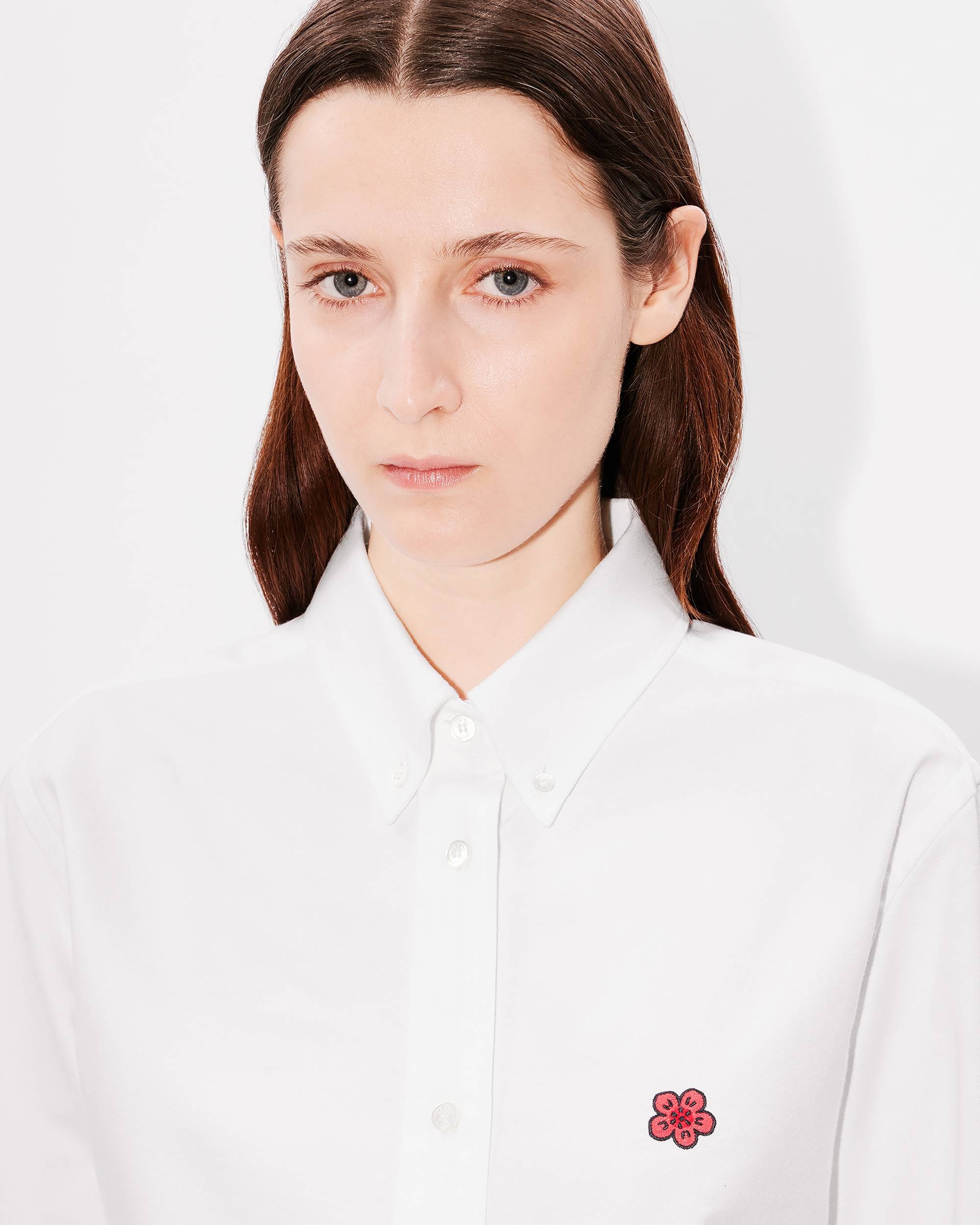 'Boke Flower' embroidered fitted shirt - 7